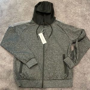 Lightweight dark gray full zip hoodie